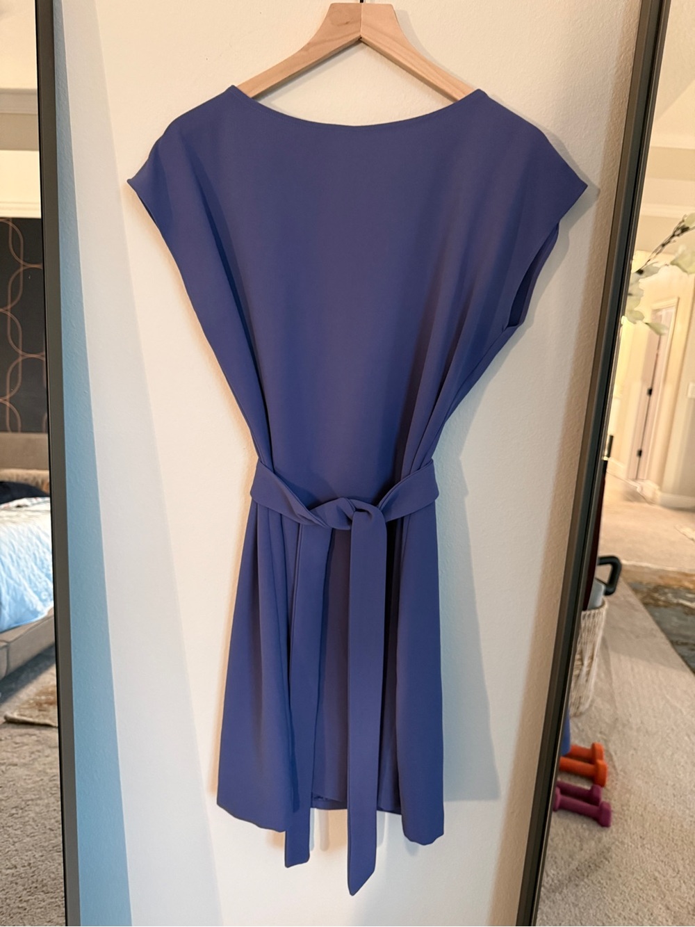 Classic Purple Belted Women's Dress